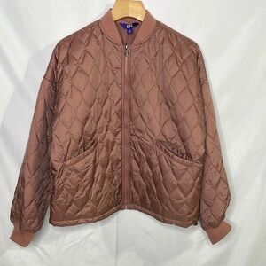 JoyLab rose dusty pink quilted jacket